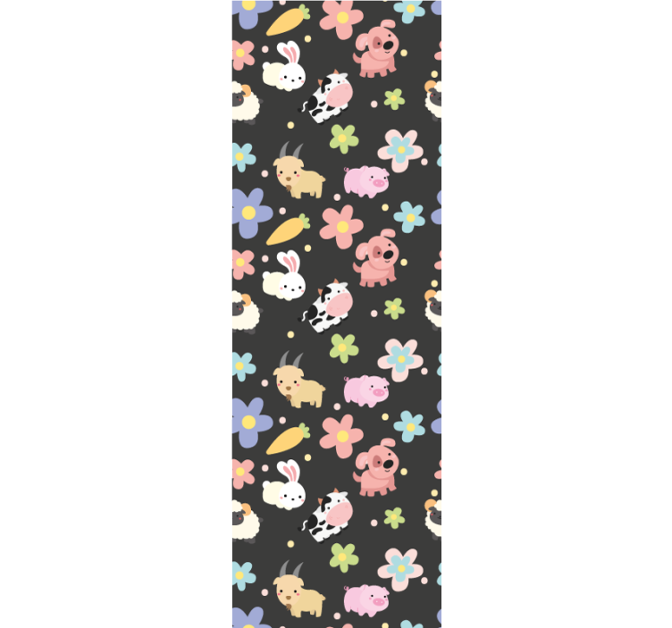 Papel tapiz animales patrón animal divertido - TenVinilo