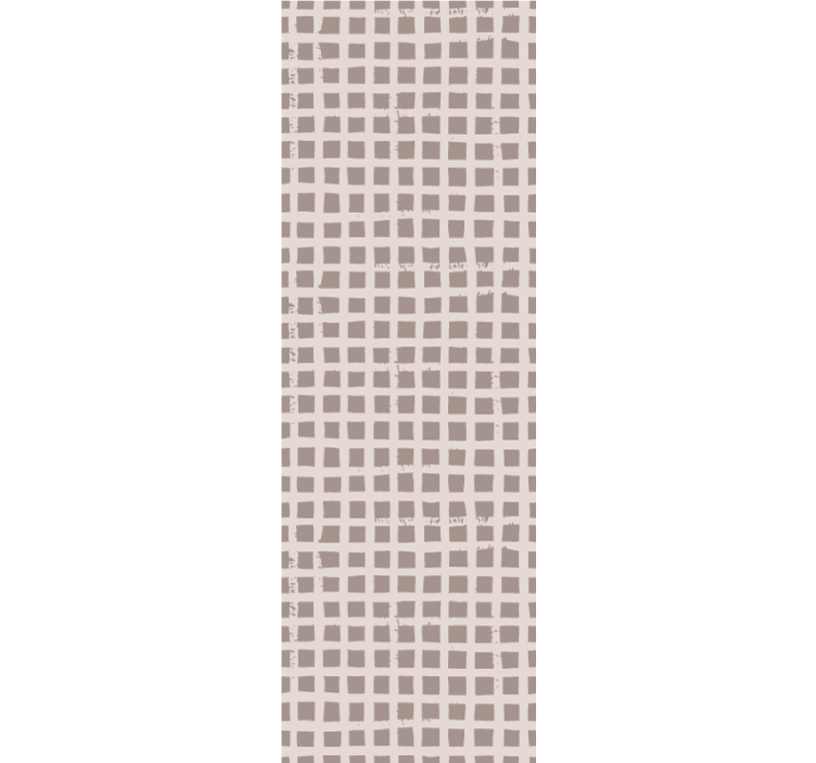 Papel pintado nórdico Patrón de cuadros en marrón cálido - TenVinilo