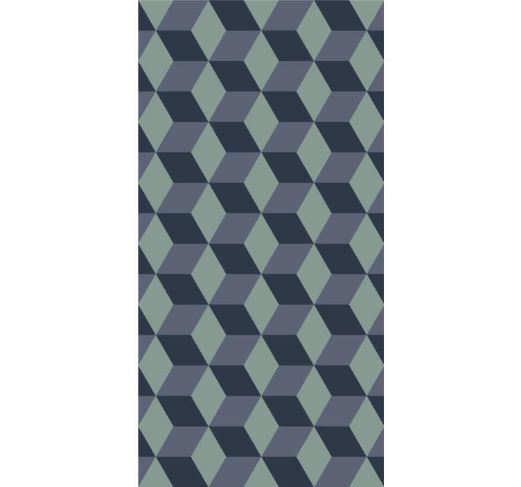 Papel tapiz geométrico patrón de cubos 3d - TenVinilo