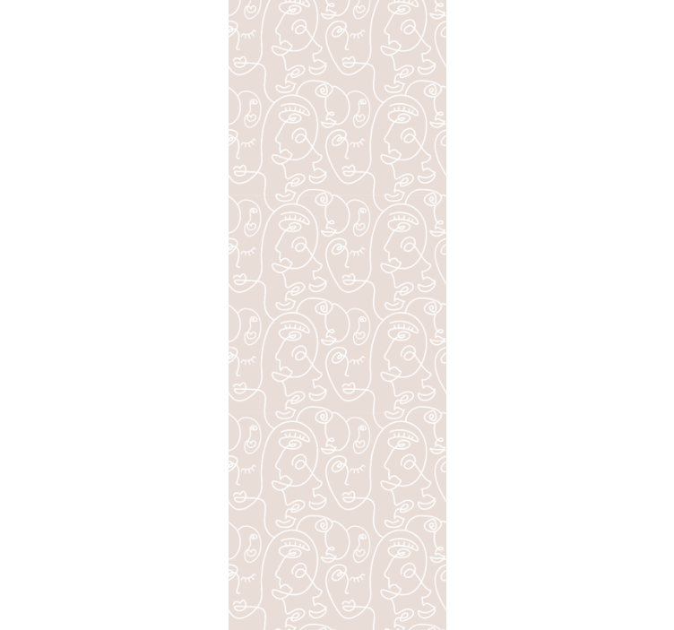 Papel tapiz arte rostros abstractos - TenVinilo