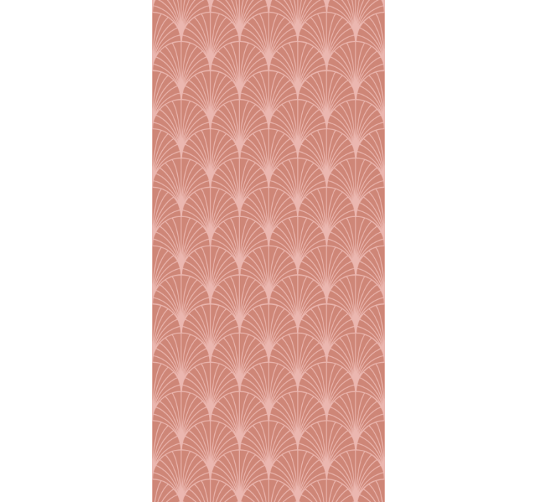 Papel tapiz arte elegantes formas de abanico - TenVinilo