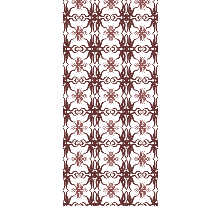 Papel tapiz ornamental elegante diseño rojo - TenVinilo