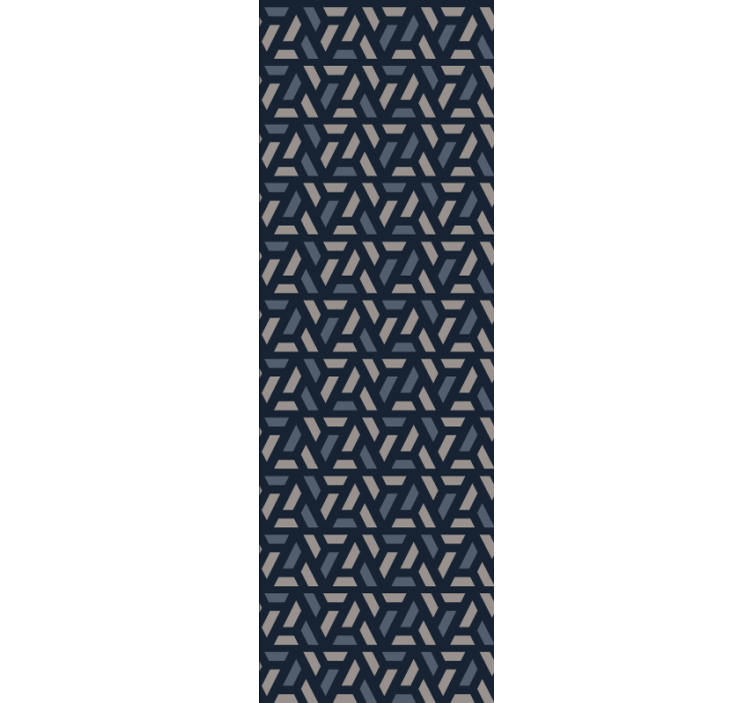 Papel pintado triangulos Patrón geométrico triángulo azul y gris - TenVinilo
