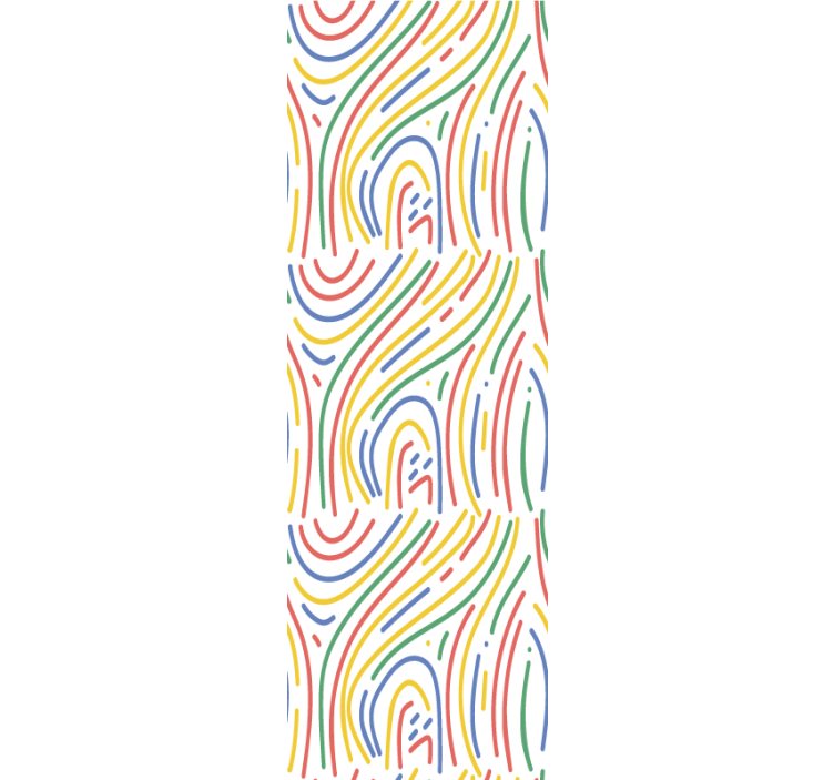 Papel pintado moderno Líneas de colores con fondo blanco - TenVinilo