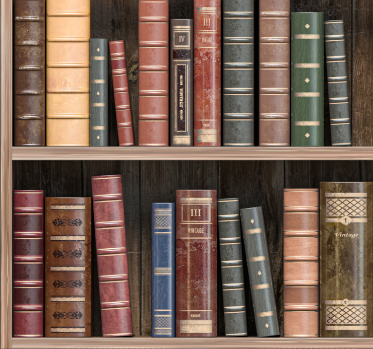 Papel pintado para oficinas libros de bibliotecaLibros de la bibl - TenVinilo