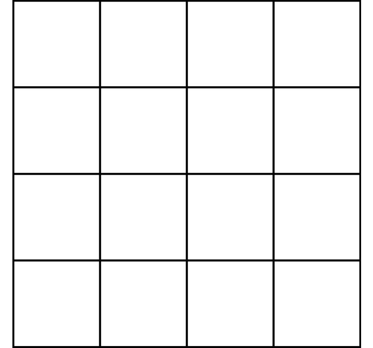 Papel tapiz cuadrados líneas finas en blanco y negro - TenVinilo