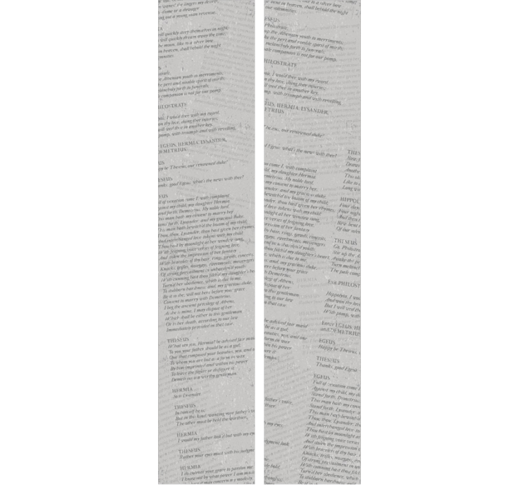 Papel pared letras texto obra Shakespeare - TenVinilo