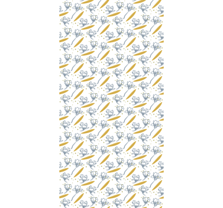 Papel pintado flores bonitas azul - TenVinilo