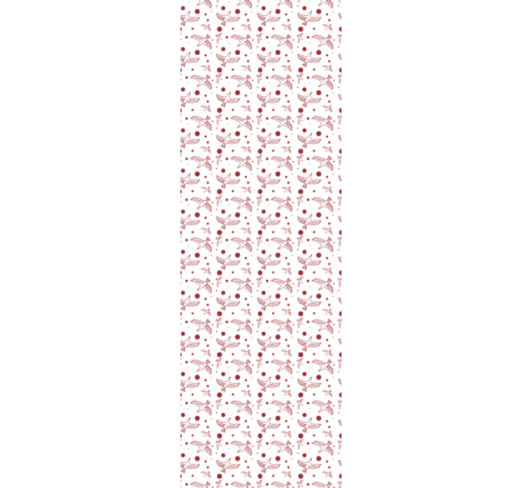 Papel tapiz animales pájaros y puntos - TenVinilo