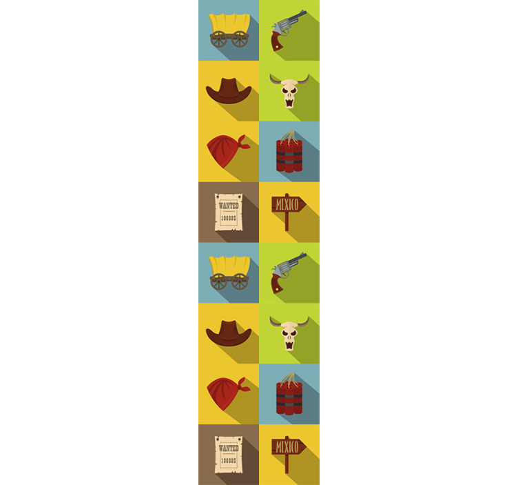 Papel pintado infantil motivos vaqueros - TenVinilo