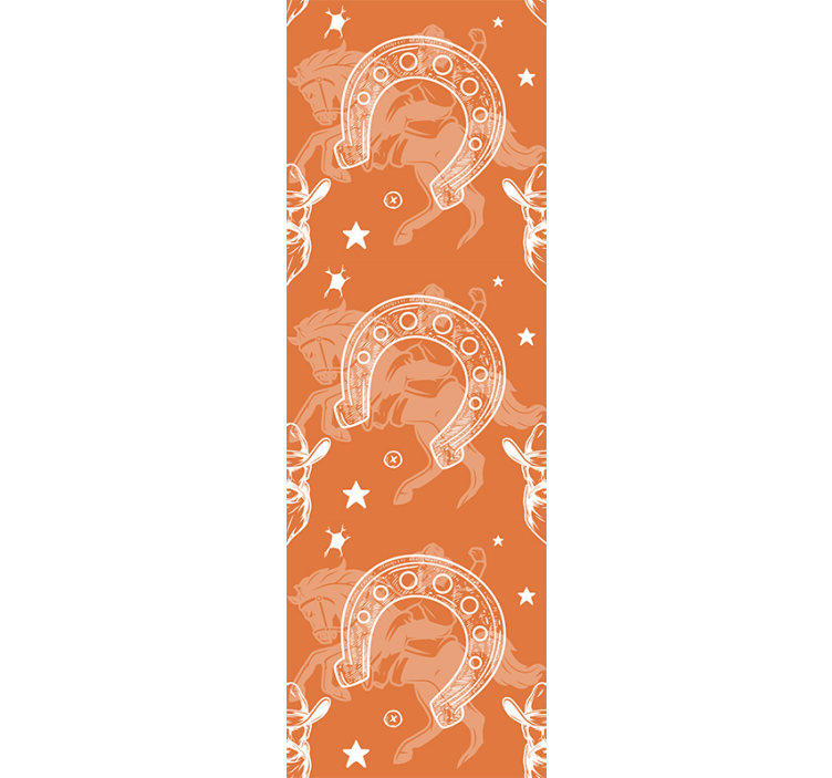 Papel pintado infantil herraduras de vaquero - TenVinilo