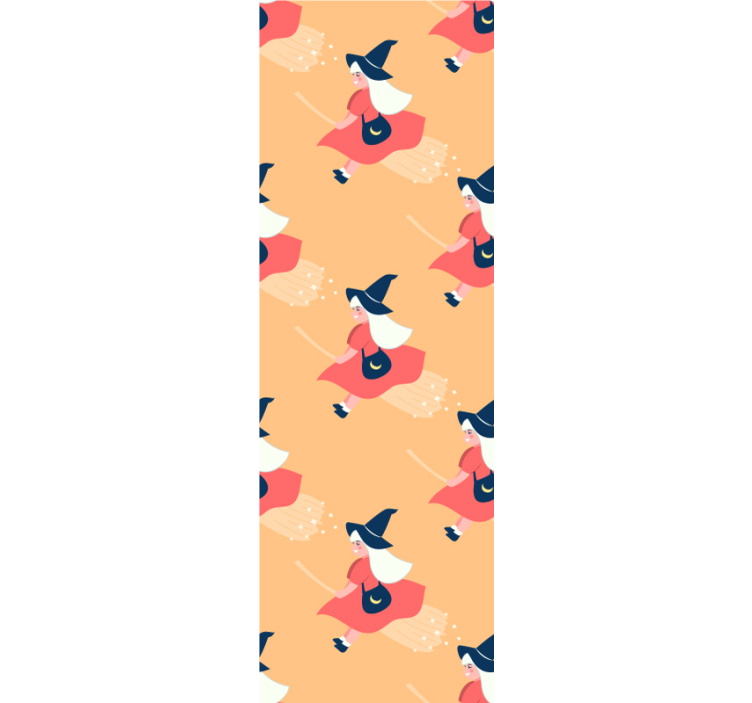 Papel tapiz Halloween figuras de brujas mágicas - TenVinilo