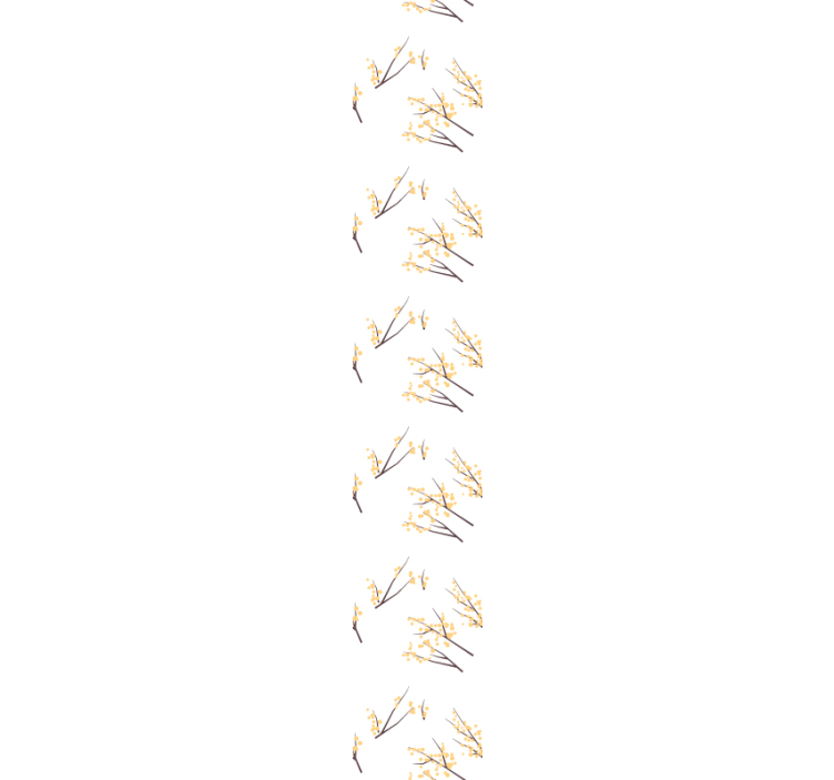 Papel tapiz flores delicadas ramas florales - TenVinilo