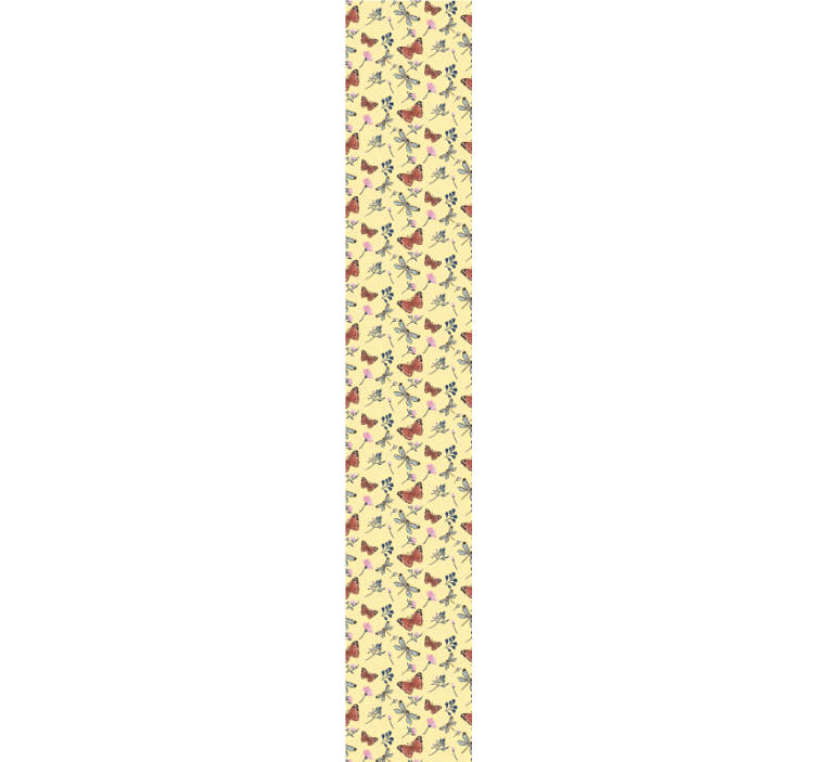 Papel pintado infantil mariposas en fila - TenVinilo