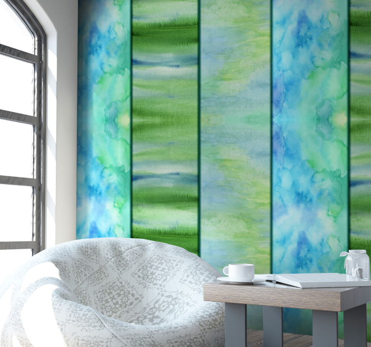 Papel de pared rayas de torrentes de pintura - TenVinilo