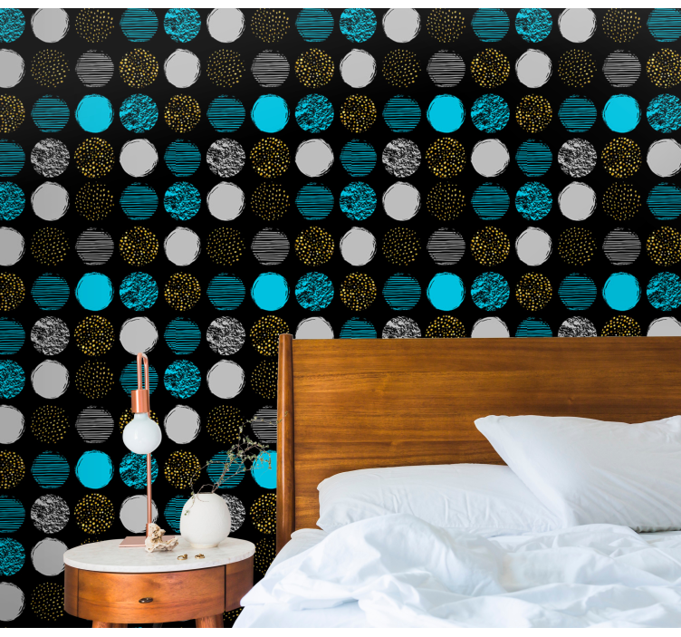 Papel tapiz geométrico conjunto de puntos geométricos - TenVinilo