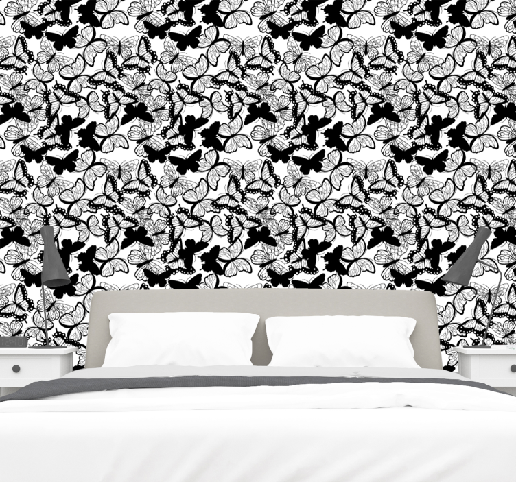 Papel tapiz mariposas abundancia de mariposas - TenVinilo