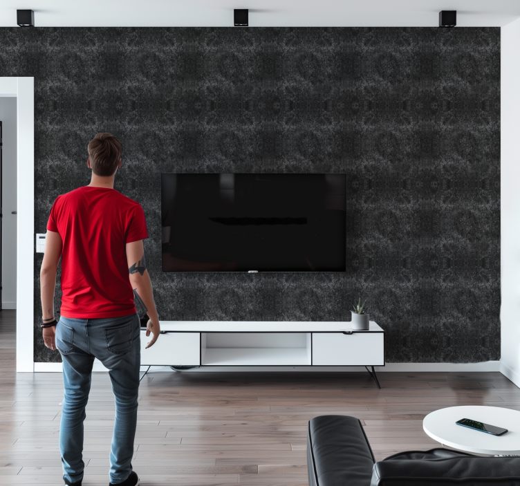 Papel tapiz negro efecto carbono - TenVinilo