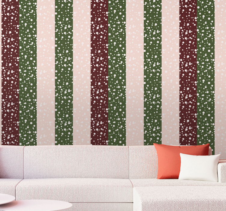 Papel tapiz rayas patrón de lunares a rayas - TenVinilo