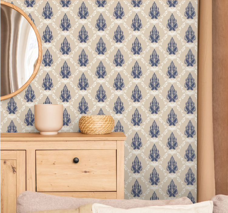 Papel pintado barroco Estarcido - TenVinilo