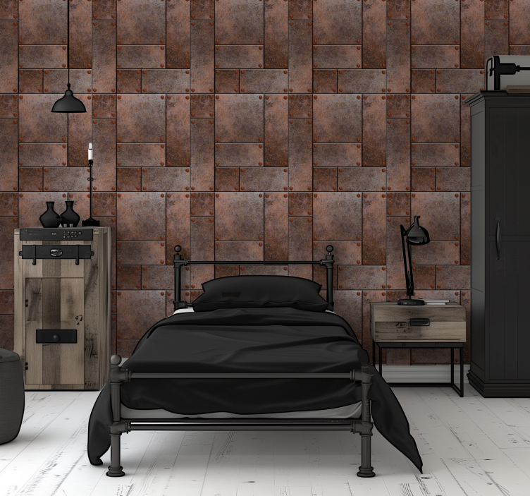 Papel decorativo juvenil platos de metal - TenVinilo