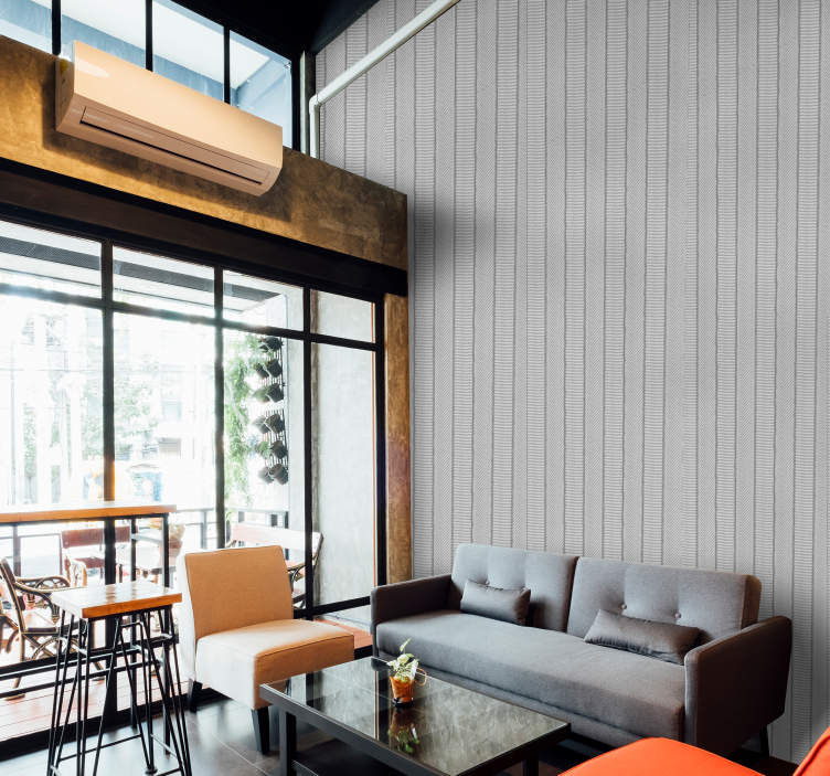 Papel pintado rayas verticales tonos grises - TenVinilo