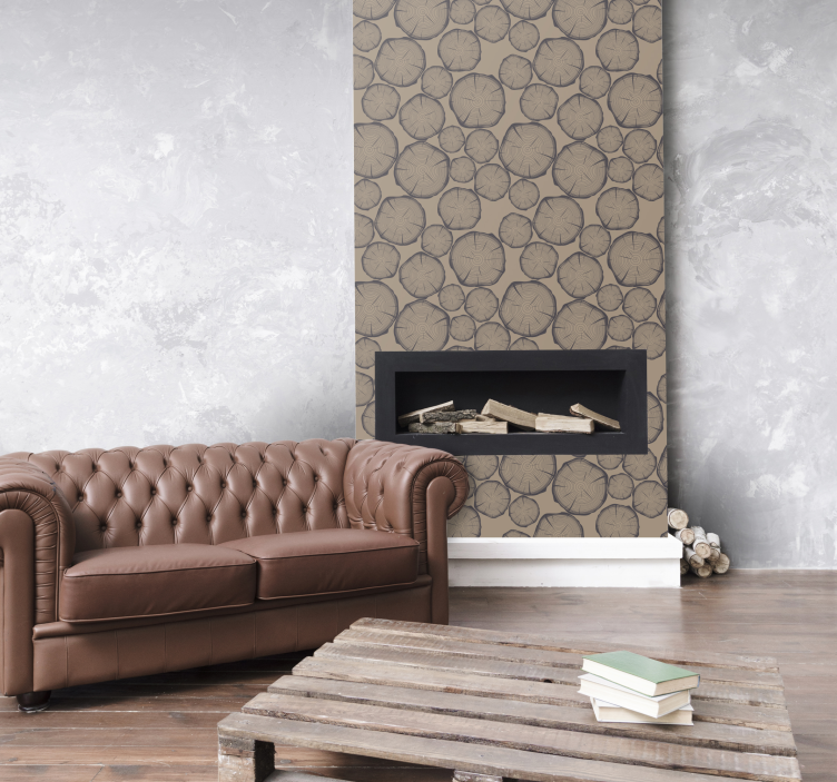 Papel pintado rústico Tronco de arbol - TenVinilo