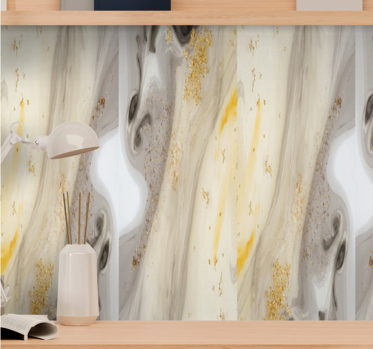 Papel pintado marmol Imitación de mármol gris oro - TenVinilo