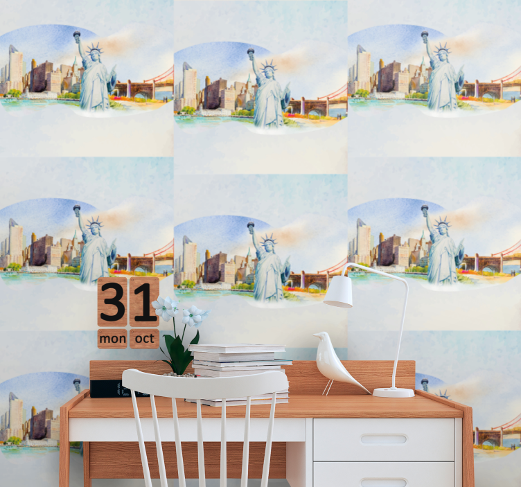 Papel pintado Nueva York Papel pintado rasgado nueva york - TenVinilo