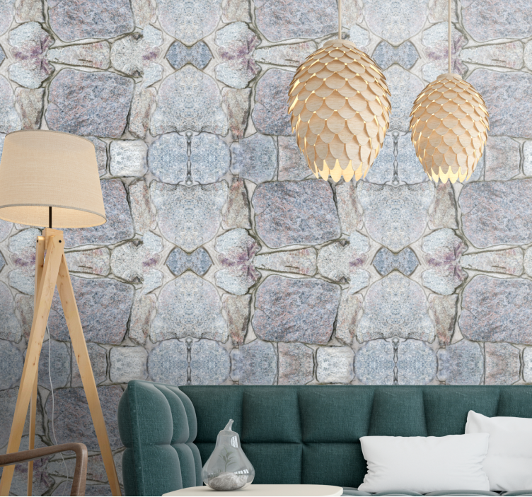 Papel imitación piedra Efecto piedra de estilo rústico - TenVinilo