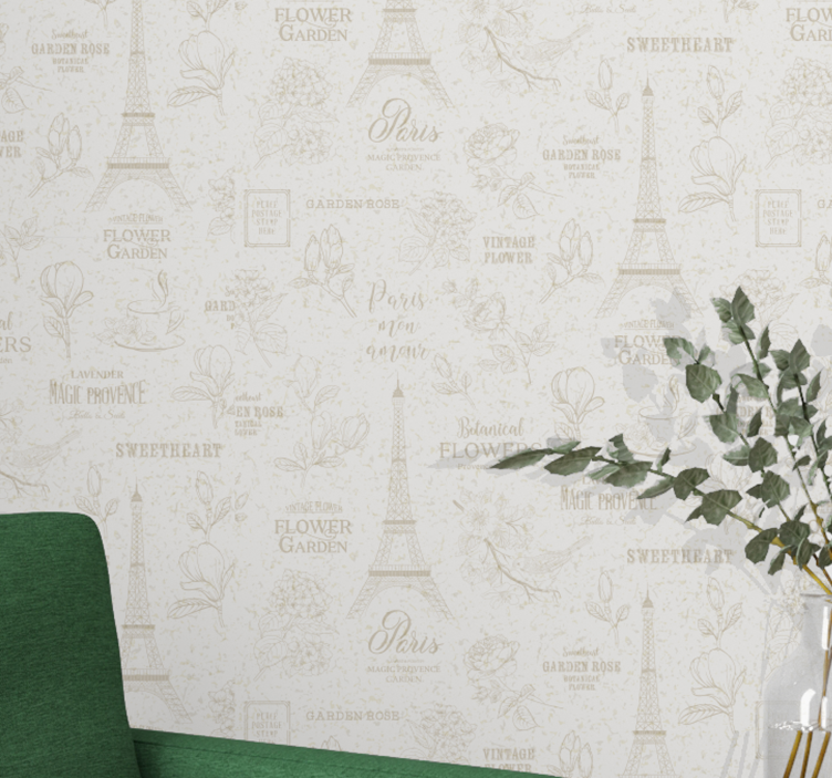 Papel pintado retro Estilo paris - TenVinilo