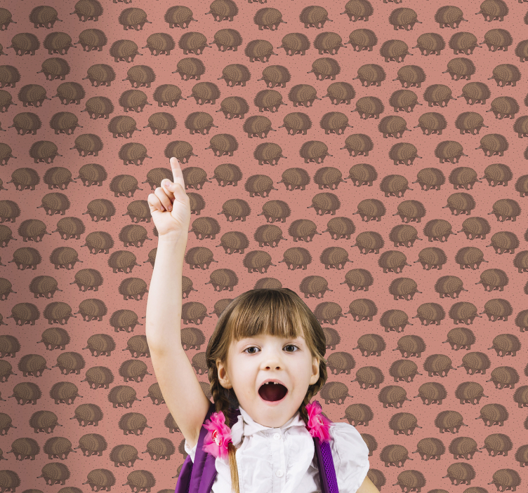 Papel tapiz animales motivo de erizo rojo - TenVinilo