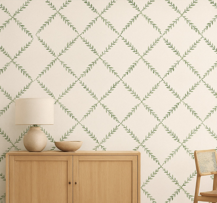 Papel tapiz cocina ramas de olivo - TenVinilo