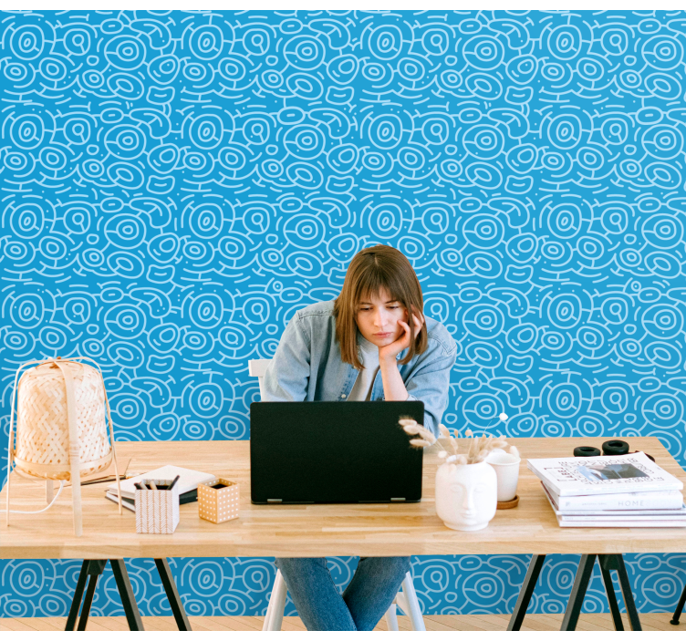 Papel tapiz geométrico patrón geométrico en espiral - TenVinilo