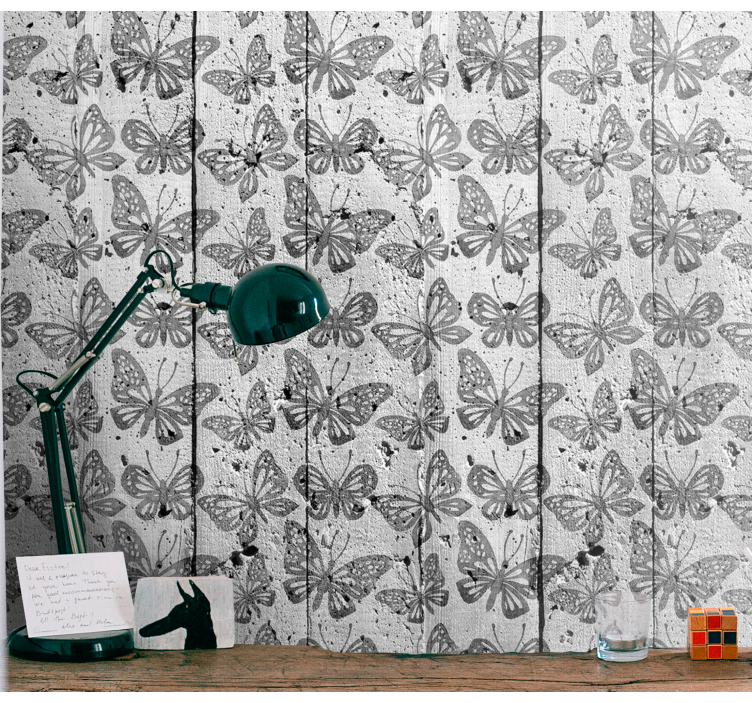 Papel tapiz mariposas huella de mariposa - TenVinilo