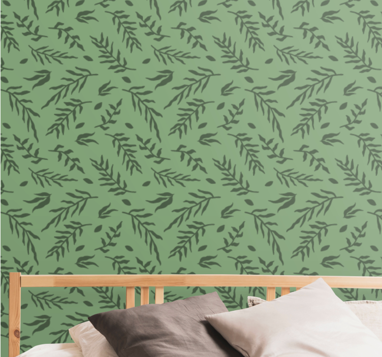 Papel tapiz naturaleza patrón de vid frondosa - TenVinilo