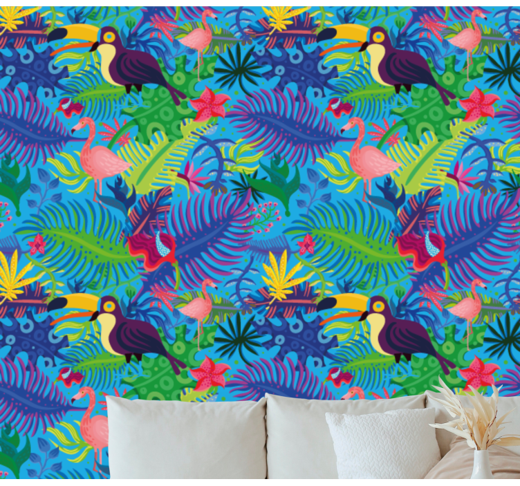 Papel tapiz selva bosque tropical - TenVinilo