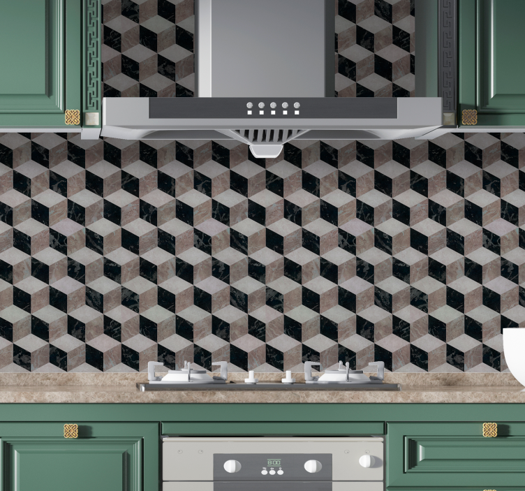 Papel pintado moderno Azulejos minimalistas 3d - TenVinilo