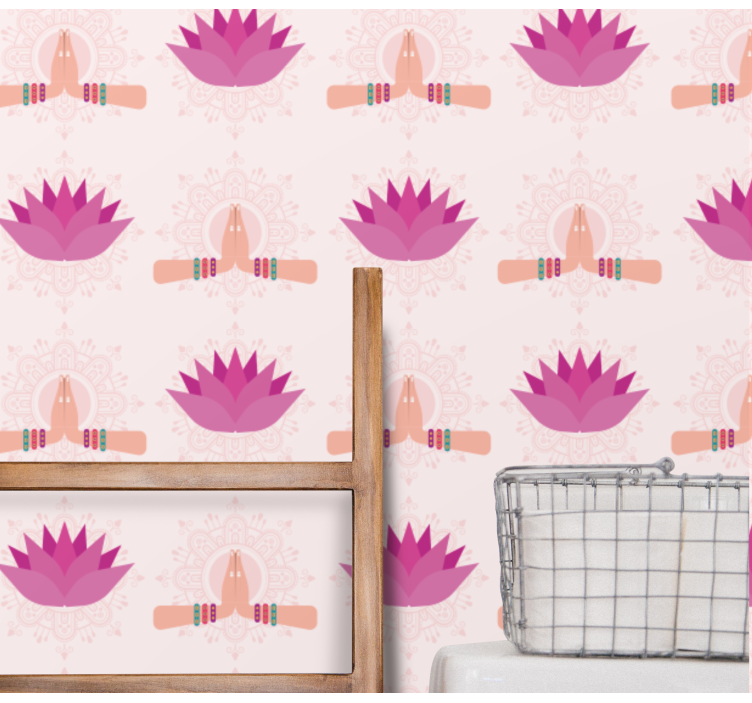 Papel pintado moderno Loto namaste - TenVinilo
